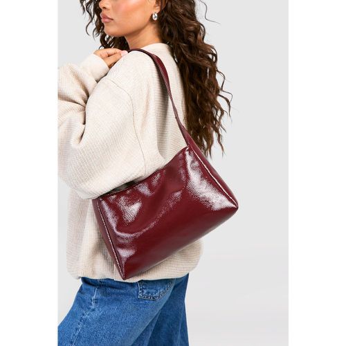 Textured Patent Shoulder Bag - boohoo - Modalova