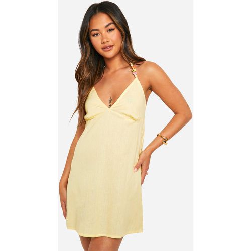 Robe Courte Dos Nu À Perles Cœur - 40 - boohoo - Modalova