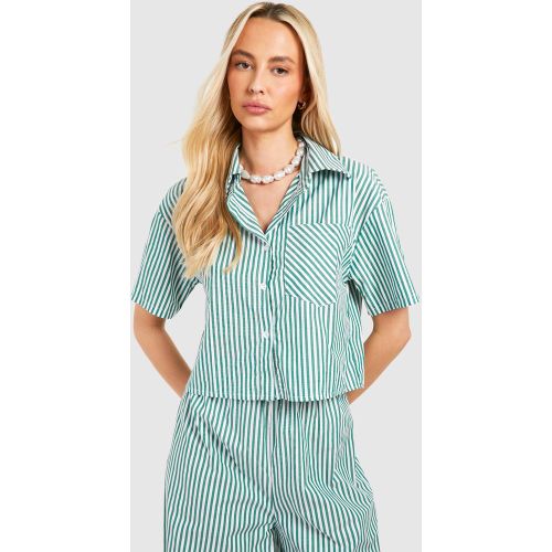 Tall" - Chemise Courte À Rayures Fines - 42 - boohoo - Modalova