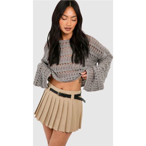 Jupe-Short Plissée À Ceinture - 34 - boohoo - Modalova