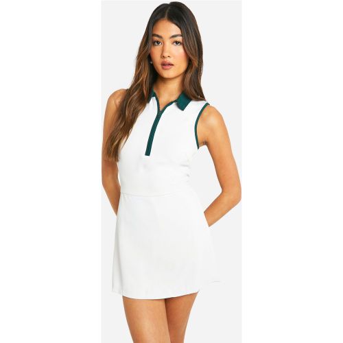 Combishort De Tennis À Zippé - 40 - boohoo - Modalova