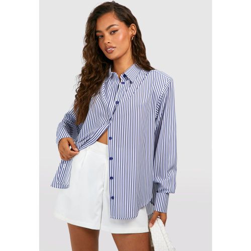 Chemise Oversize Rayée À Épaulettes - 34 - boohoo - Modalova