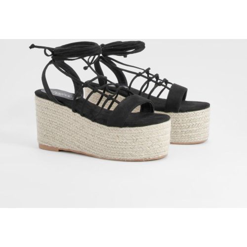 Sandales Compensées À Plateforme - Pointure Large - 39 - boohoo - Modalova