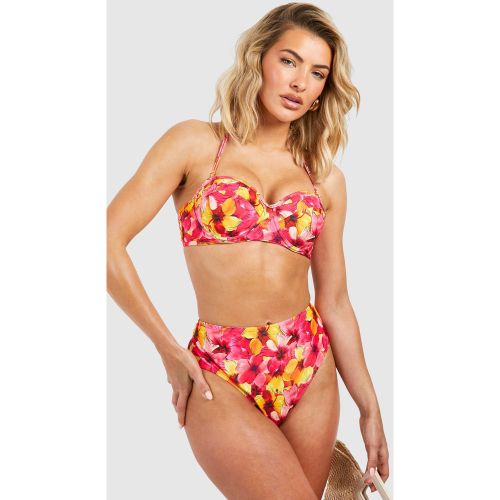 Haut De Maillot Matelassé À Armatures Et Imprimé Tropical - 34 - boohoo - Modalova