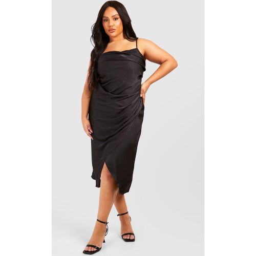 Grande Taille - Robe Mi-Longue Satinée - 44 - boohoo - Modalova