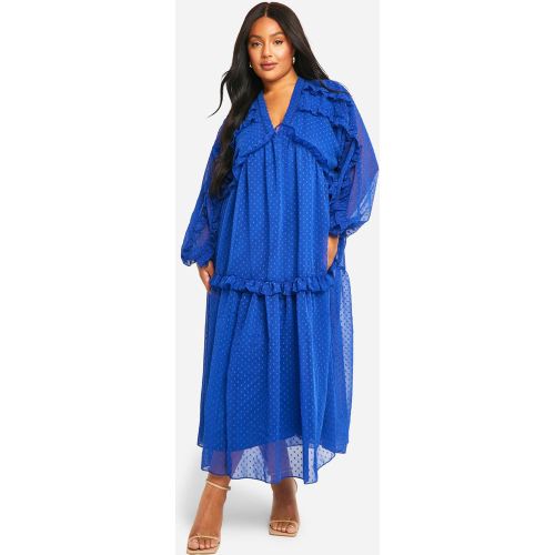 Grande Taille - Robe Mi-Longue À Volants - 44 - boohoo - Modalova