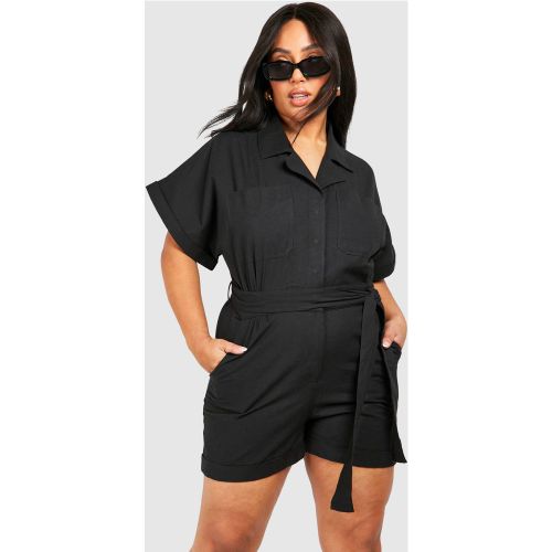 Grande Taille - Combishort Utilitaire À Ceinture - 44 - boohoo - Modalova