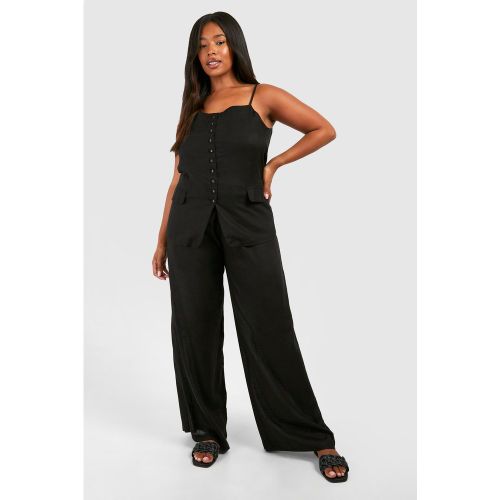 Grande Taille - Ensemble Avec Gilet De Costume Sans Manches Et Pantalon Droit - 50 - boohoo - Modalova
