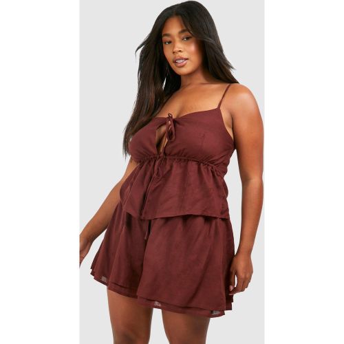 Grande Taille - Ensemble Avec Débardeur Fendu Et Short - 44 - boohoo - Modalova