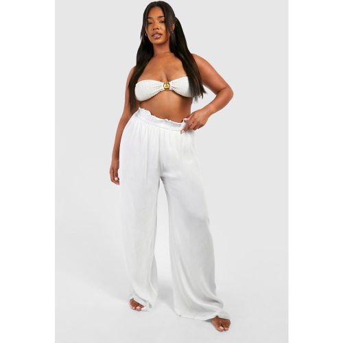 Grande Taille - Pantalon De Plage Plissé - 44 - boohoo - Modalova