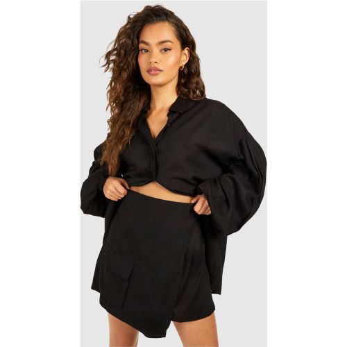 Jupe-Short Cargo - Noir - 38, Noir - boohoo - Modalova
