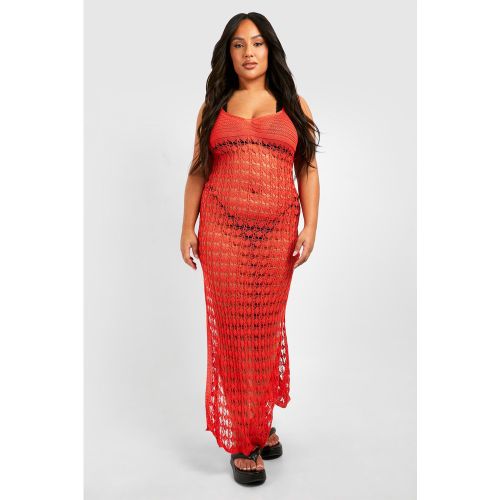 Grande Taille - Robe Longue De Plage En Crochet - 52 - boohoo - Modalova