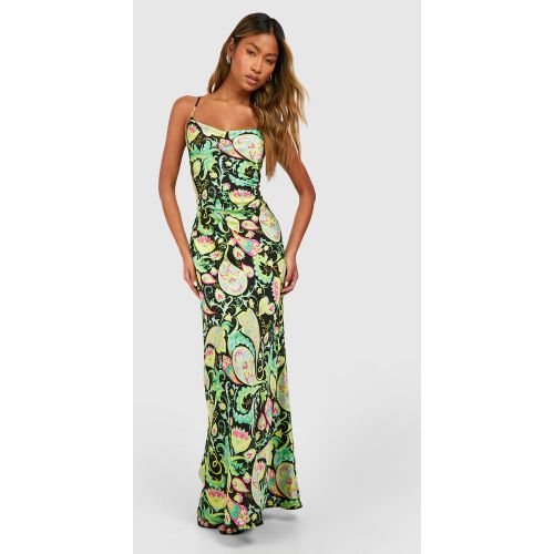 Robe Nuisette Longue À Imprimé Cachemire - 38 - boohoo - Modalova