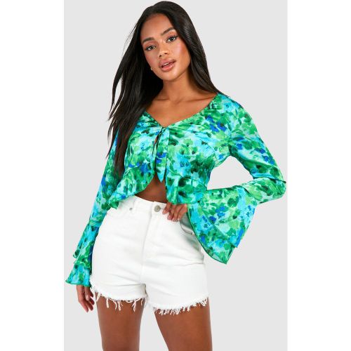 Blouse Fleurie À Volants - 34 - boohoo - Modalova