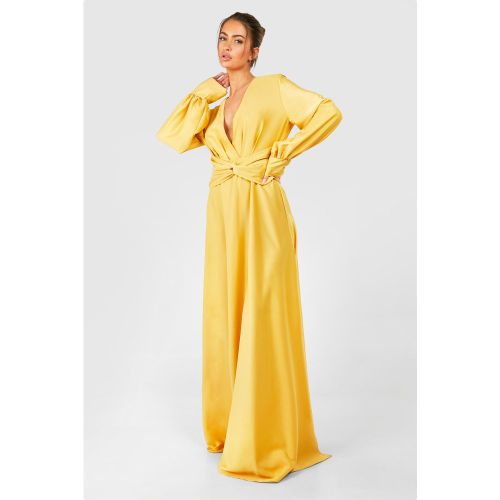Robe De Demoiselle D'Honneur Longue Torsadée - 36 - boohoo - Modalova
