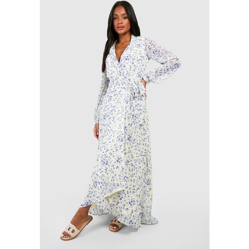 Robe Longue À Ceinture Et Imprimé Fleuri - 46 - boohoo - Modalova