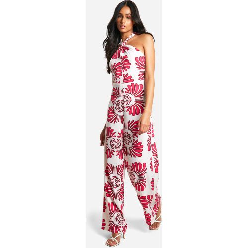 Tall" - Combinaison Dos Nu À Imprimé Tropical - 38 - boohoo - Modalova