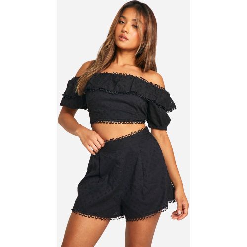 Petite" - Short Brodé - 34 - boohoo - Modalova