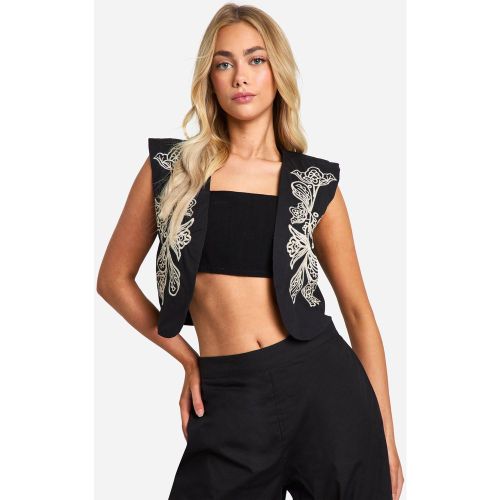Gilet Sans Manches À Broderie - 34 - boohoo - Modalova
