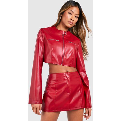 Veste Biker Courte - -- - 42, - boohoo - Modalova