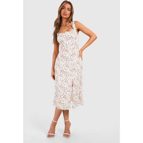Robe Champêtre Mi-Longue Fleurie - 40 - boohoo - Modalova