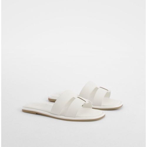 Mules Tissées - Blanc - 37, Blanc - boohoo - Modalova