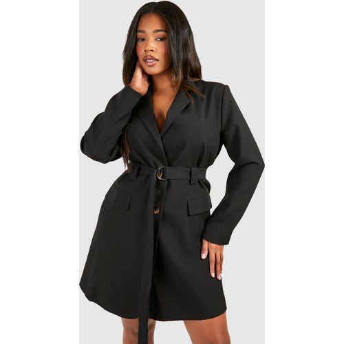 Grande Taille - Robe Blazer Utilitaire À Anneau - 48 - boohoo - Modalova