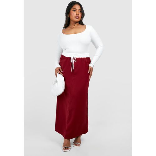 Grande Taille - Jupe Longue À Taille Contrastante - 44 - boohoo - Modalova