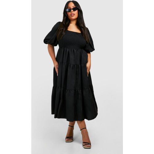 Grande Taille - Robe Mi-Longue Froncée - 44 - boohoo - Modalova