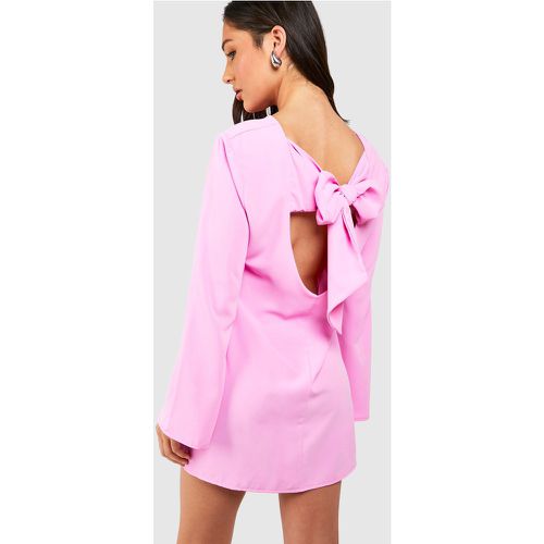 Petite" - Robe À Dos Nu Et Détail Nœud - 44 - boohoo - Modalova