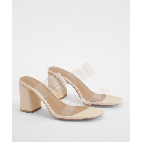 Mules Transparentes À Talon Carré - Pointure Large - 36 - boohoo - Modalova