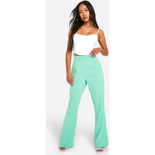 Pantalon Flare Slim - Vert Émeraude - 38, Vert Émeraude - boohoo - Modalova