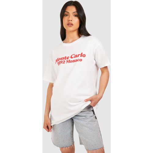 Maternité - T-Shirt De Grossesse Oversize À Imprimé Monte-Carlo - 38 - boohoo - Modalova