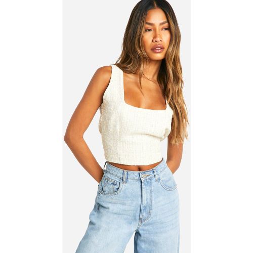 Corset Avec Boucle - Blanc Écru - 34, Blanc Écru - boohoo - Modalova