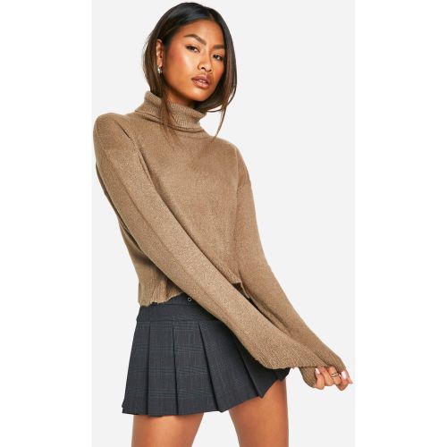 Pull Court À Col Roulé En Maille Douce - S - boohoo - Modalova