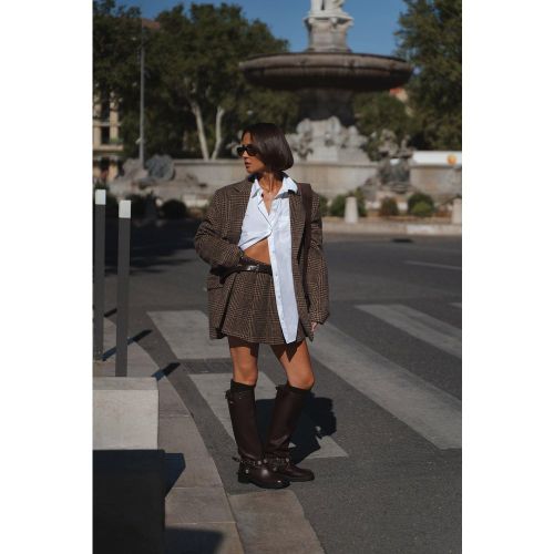 Bottes Biker Hautes À Boucles - 36 - boohoo - Modalova