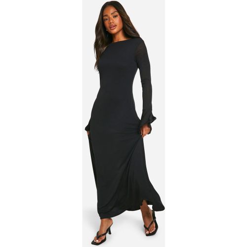Robe Longue À Dos Nu Et Manches Évasées - 40 - boohoo - Modalova