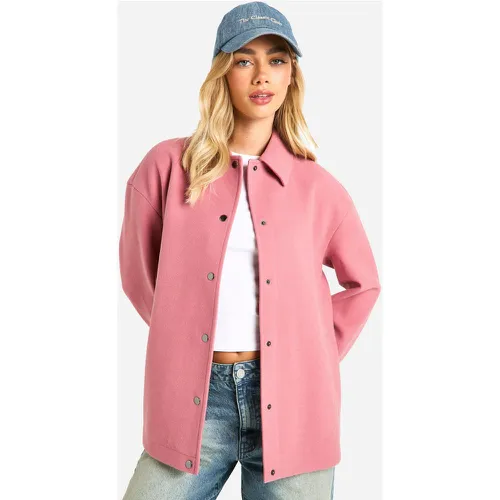 Surchemise Oversize Effet Laine - 38 - boohoo - Modalova