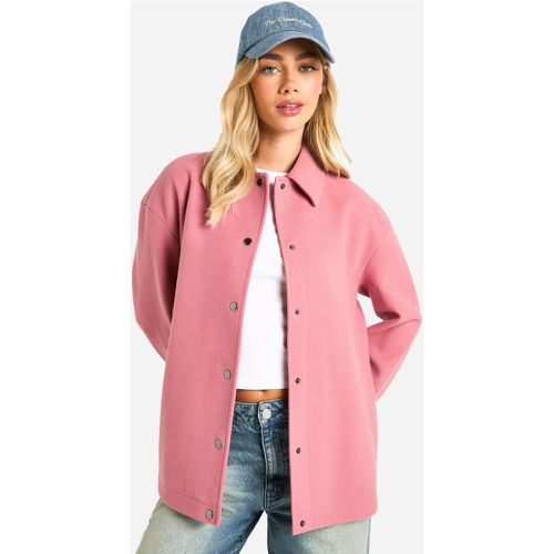 Surchemise Oversize Effet Laine - 38 - boohoo - Modalova