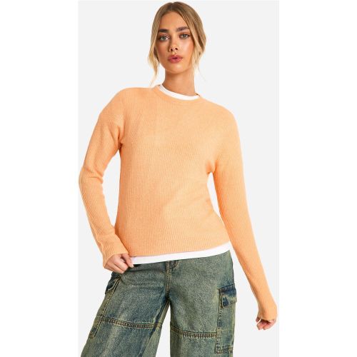 Pull Court En Maille Douce - L - boohoo - Modalova