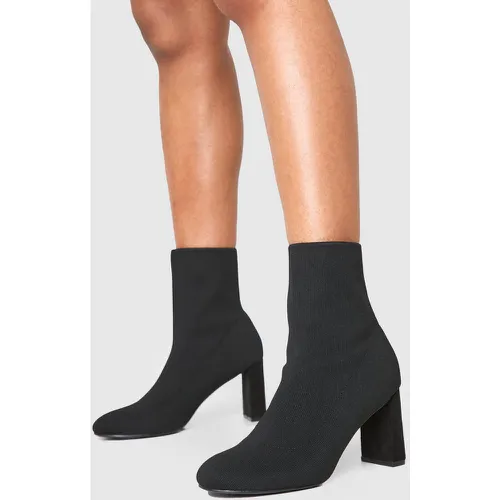 Bottines Chaussettes À Petit Talon - Pointure Large - 37 - boohoo - Modalova