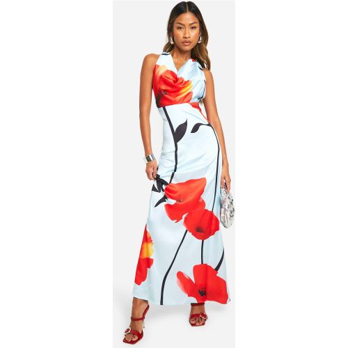 Robe Longue Fleurie À Col Bénitier - 40 - boohoo - Modalova