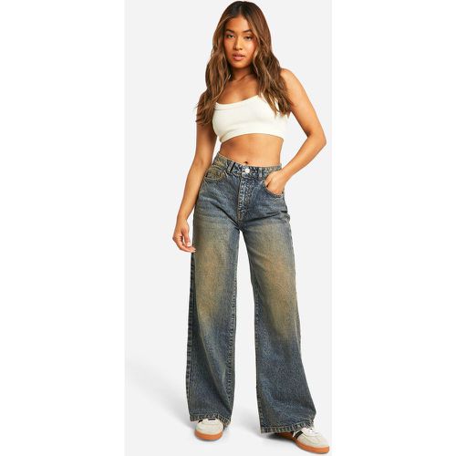 Petite" - Jean Large Basique Taille Haute - 42 - boohoo - Modalova