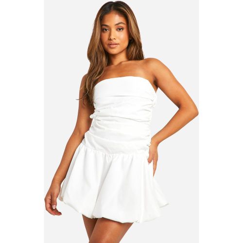 Petite" - Robe Courte Froncée Bouffante À Dos Nu - 40 - boohoo - Modalova