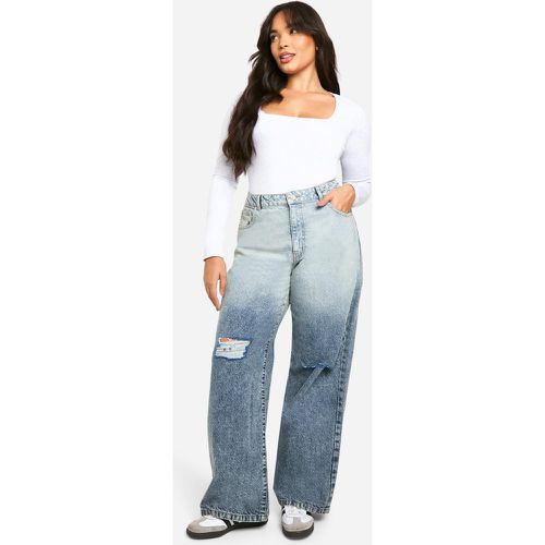 Grande Taille - Jean Boyfriend Basique Déchiré - 50 - boohoo - Modalova