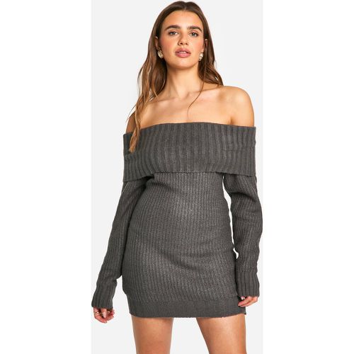 Robe Pull Courte À Col Bateau - M - boohoo - Modalova