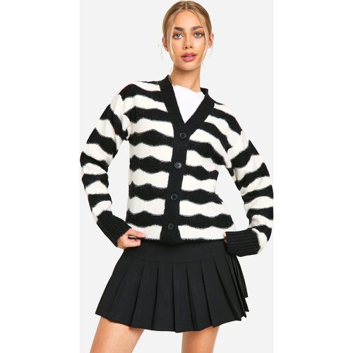 Cardigan Rayé À Chevrons - Xl - boohoo - Modalova