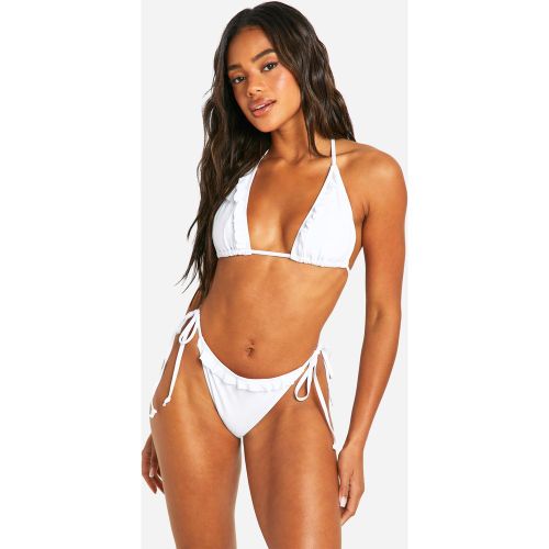 Bikini À Volants Et Haut Triangle - 44 - boohoo - Modalova