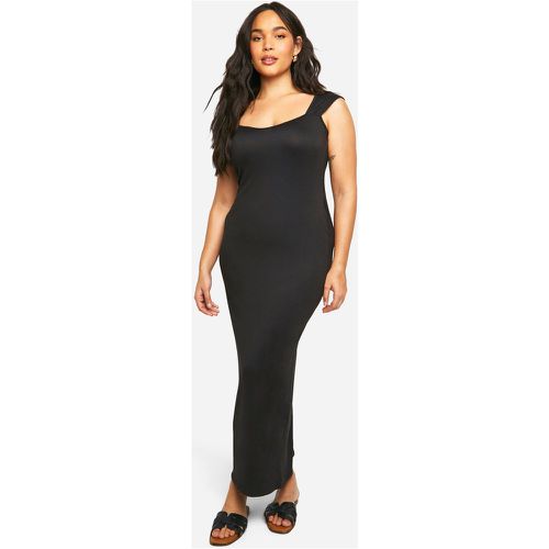 Grande Taille - Robe Longue Moulante À Manches Capées - 46 - boohoo - Modalova