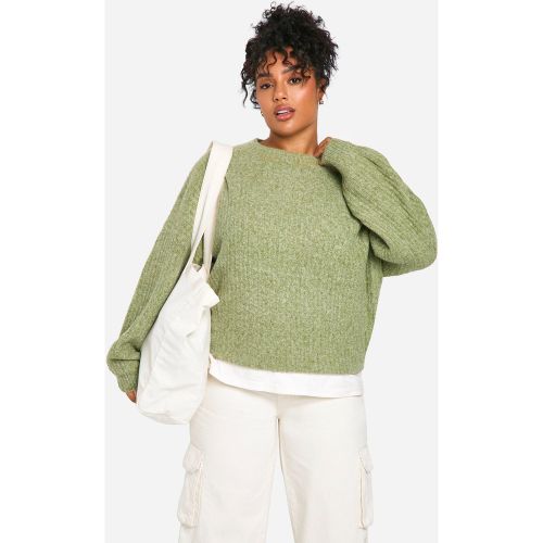 Grande Taille - Pull En Maille Côtelée Douce - 52 - boohoo - Modalova